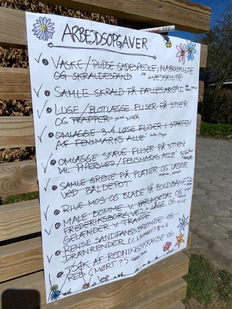 Dagens arbejdsopgaver er hakket af